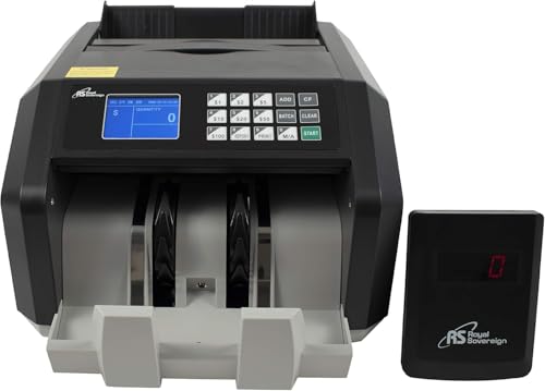 Royal Sovereign USD High Speed Money Counter, with Value Counting, Add and Batch Mode, UV/MG/IR Counterfeit Bill Detection for Small Business (RBC-ES250N)