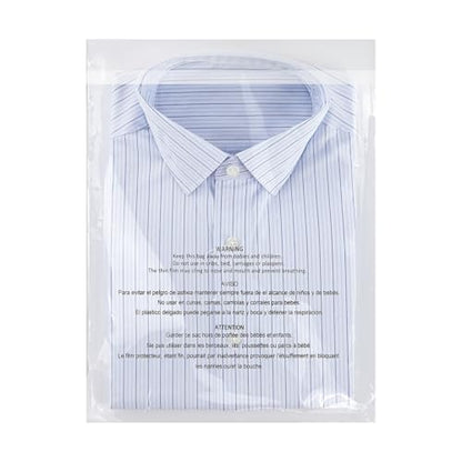 iMailer - 500 Count - 13" x 15" Clear Plastic Poly Bags with Suffocation Warning for Clothing, T-Shirts, Pants-Resealable Adhesive,Not Strong - size: 13" x 15", style: Resealable Glue