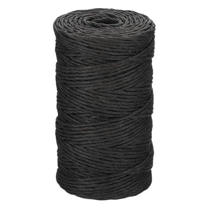 MECCANIXITY Black Raffia Ribbon,98 Yard Natural Raffia Paper String 2mm Wide Twisted Raffia Yarn Twine for Gift Wrapping Crocheting Knitting DIY Crafts - color: Black
