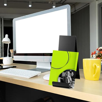 4 Pcs Metal Fancy Brochure Holder Display Flyer Brochure Stand Table Vertical Countertop Literature Organizer for Booklets Pamphlet Magazine Menu Journals (Black)