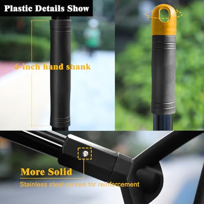 Heavy Duty Broom Outdoor Indoor, Upgraded Commercial Angle Brooms, Black Broom for Sweeping House, Restaurant, Kitchen, Garage, Courtyard - size: 4 * Black