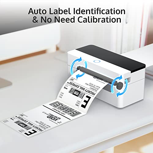 OFFNOVA USB Shipping Label Printer, 4x6 Label Printer for Shipping Packages, High Speed Thermal Printer, Supports ShipStation UPS FedEx Ebay, NO Bluetooth Function - color: White