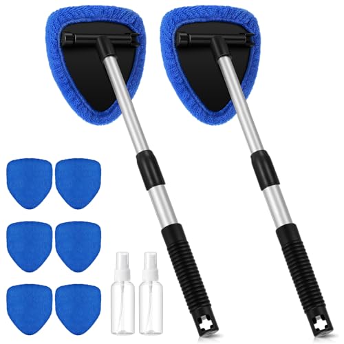 Baderke 10 Pcs Windshield Cleaning Tool Car Window Cleaner, Royal Blue - color: Royal Blue