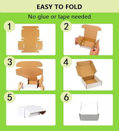 6x6x2 inches Shipping Boxes 25 Pack,TUKYLIL White Corrugated Cardboard Box,Mailer carton for Packaging Small Business,Gifts,Craft,Jewelry,daily supplies - size: 6x6x2 inches, style: 25 Pack~White
