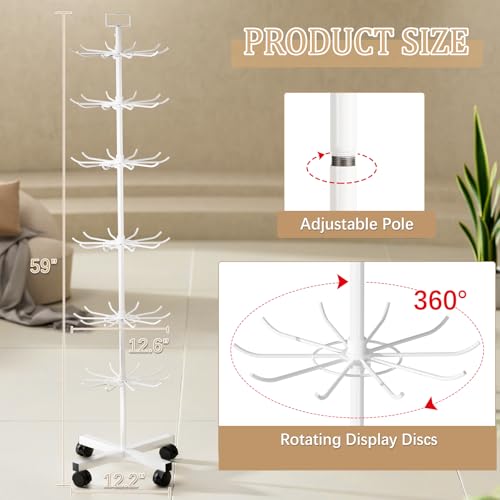 6 Tier Retail Display Stand Store Display Rack, White - color: 6 Tier White