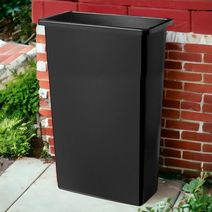 23 Gallon Black Slim Tall Plastic Industrial Trash Cans for Kitchen and Restaurant - color: Black, size: 23 Gallon