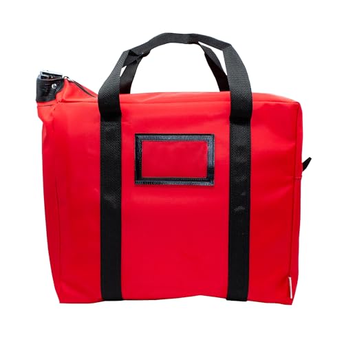 Briefcase Locking Document Bag - color: Red