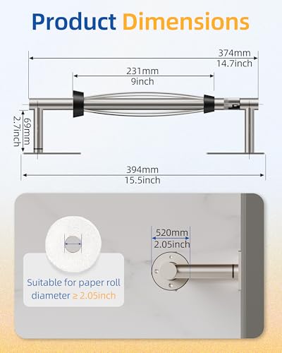 RUACQ Paper Towel Holder Under Cabinet, One Hand Tearing, Silver - color: Sliver, size: One Hand Tear - Rectangle
