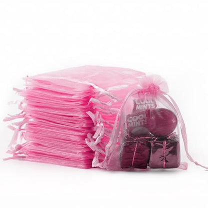 Meowoo 100PCS Organza Bags (3x4inch, Pink) - color: pink-3x4in-100p, size: 3x4in