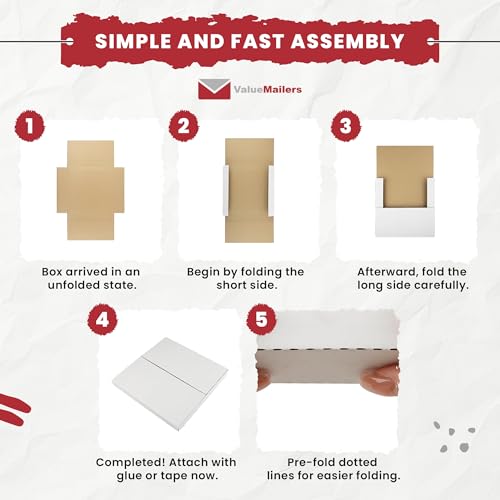 25 Record lp Mailer Mailers White Holds 1 to 4 Albums - 12" Record LP Vinyl Cardboard Multi-Depth Closure by ValueMailers …