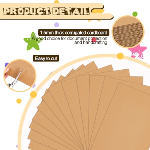 Henoyso 110 Pack 4 X 6 Inch Brown Cardboard Sheets - color: Brown, size: 4 x 6 Inch