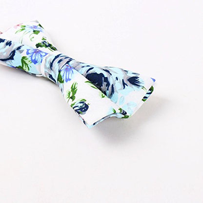 LEVAO Men's Cotton Floral Printing Bow Tie - color: Cb067
