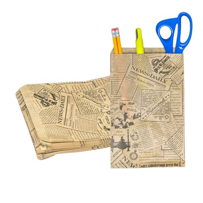 Novel Box 100 Pack Newsprint Kraft Print Flat Merchandise Bags 6x9 in - color: Newsprint Kraft, size: 6" x 9" Inches