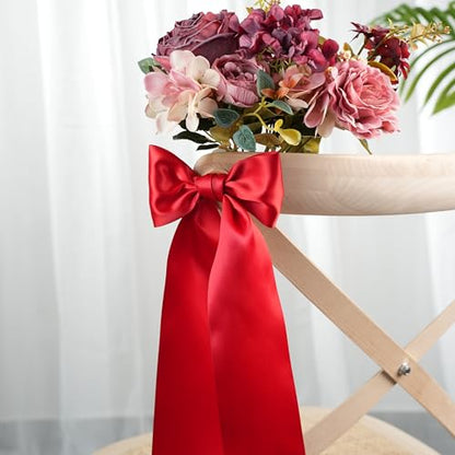 Red Double-Faced Satin Ribbon, 3 Inch x 10 Yards - color: Red