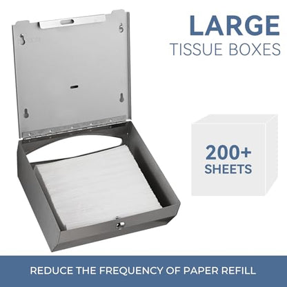 Commercial Paper Towel Dispenser Wall Mount - Heavy Duty Stainless Steel Multifold Paper Towel Dispenser for Bathroom Restroom & Office - Fits C Fold Trifold Hand Towels