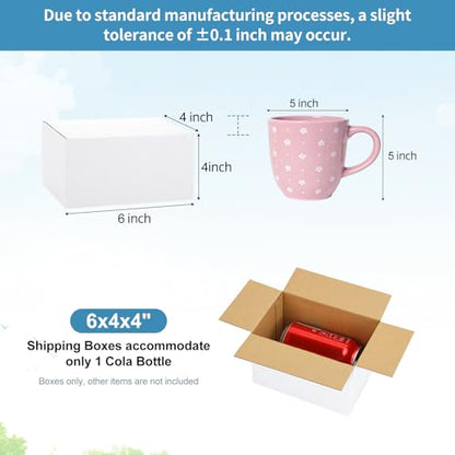 Famagic 6x4x4 Shipping Boxes Small for Packing & Business, 10 Pack, White - color: White, size: 6x4x4 inch
