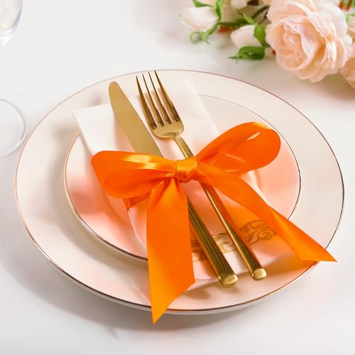 Mauproy Orange Satin Ribbon, 1-1/2 Inch, 50 Yards - color: Orange