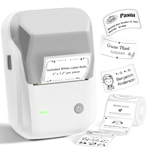 NIIMBOT B1 Label Maker, 2Inch Bluetooth Label Printer for Home, Grey - color: Grey, size: Printer+Tape