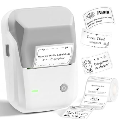 NIIMBOT B1 Label Maker, 2Inch Bluetooth Label Printer for Home, Grey - color: Grey, size: Printer+Tape