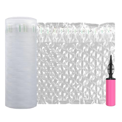 Inflatable Bubble Cushioning Wrap Roll Heavy Duty Bottle Shipper Protector Sleeve 12"x164' Large Size Air Bubbles Packing Supplies for Fragile Items, Air Pillows for Shipping Moving Packaging - size: 12"x164'