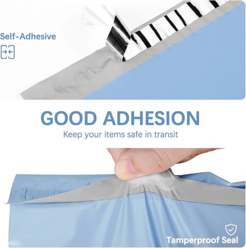 Metronic Poly Mailers 19x24 500PC Shipping Bags for Clothes Small Business - color: Light Blue, size: 19x24 500PC