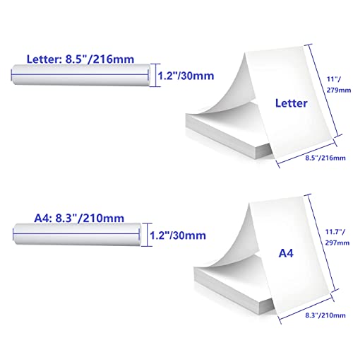 IOOIOO rolled thermal printer paper 8.5 x 11 (Letter, 5 rolls, 3 years) - size: Letter, 5 rolls, 3 years
