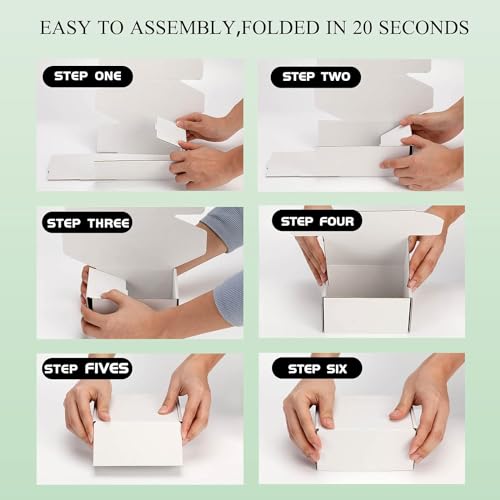 6x6x4 White Shipping Boxes for Small Business, Packing, 25 Pack - color: White, size: 6x6x4 Inch