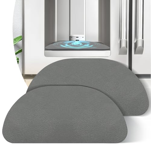LOPNUR 2 Pack Refrigerator Drip Tray Catcher, 8.3"x3.7" Semi-Circle, Grey - color: Grey, size: Semi Circle - 8.3"x3.7"