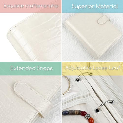 Travel Jewelry Organizer Case,Small Jewelry Bags Jewelry Storage Book Ring Binder with Clear Zipper Velvet Pouch for Traveling - color: Case,Beige