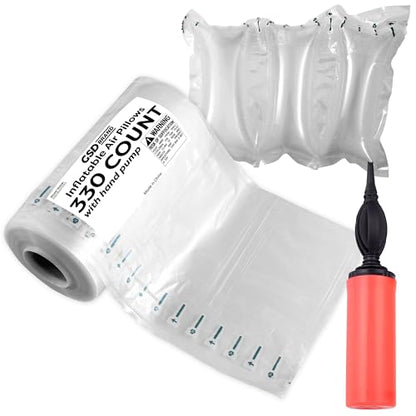 330 Count 4x8 Inflatable Air Pillows for Packing and Shipping