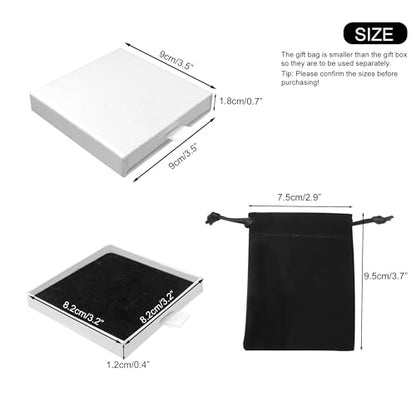 Quacc Jewelry Gift Box, Necklace Bracelet Organizer for Birthday (White) - color: White