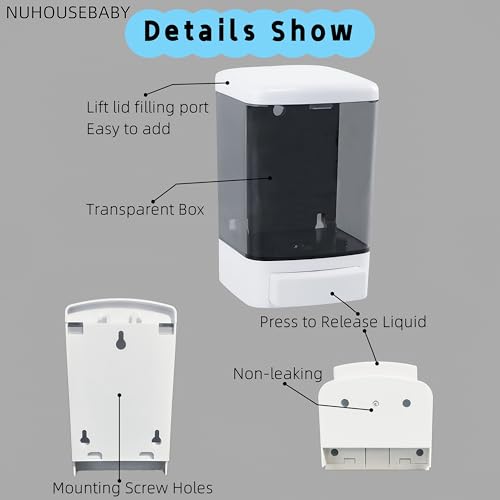 Manual Soap Dispenser Wall Mounted 33.8oz Bathroom Commercial