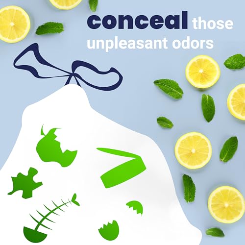 happimess 20-Count Lemon 8 Gal Drawstring Trash Bags, White, Pack of 4 - color: White (Lemon Scented), size: 80 Count (Pack of 1)