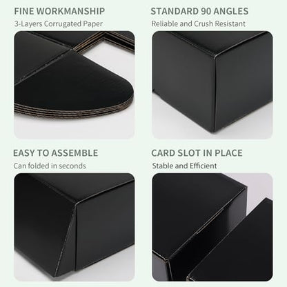 Rempry 10x7x5 Inch Black Shipping Boxes 20 Pack, Cardboard Mailer Boxes for Small Business Mailing - color: Black, size: 10X7X5-20 Pack