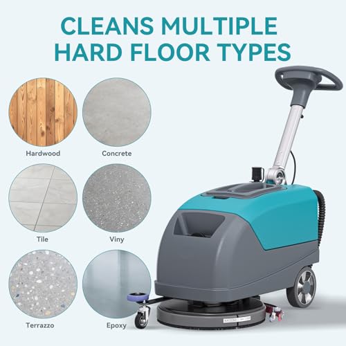 18" Walk Behind Commercial Floor Scrubber, 24" Squeegee Width
