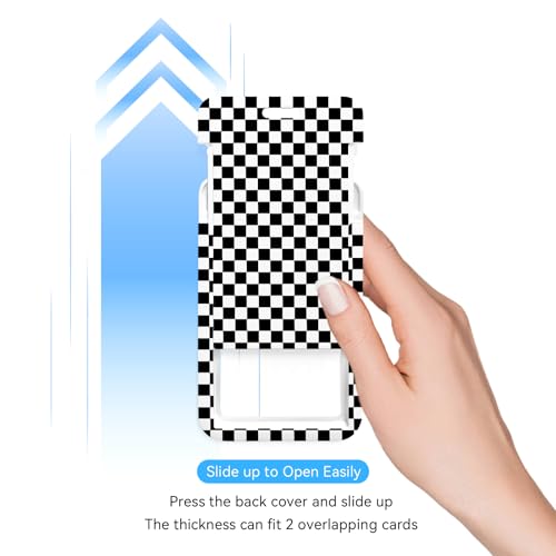 2 Pack Black and White Checkered&Cow ID Badge Holder with Clip Badge Reels - color: 2 Pack-checkered&cow