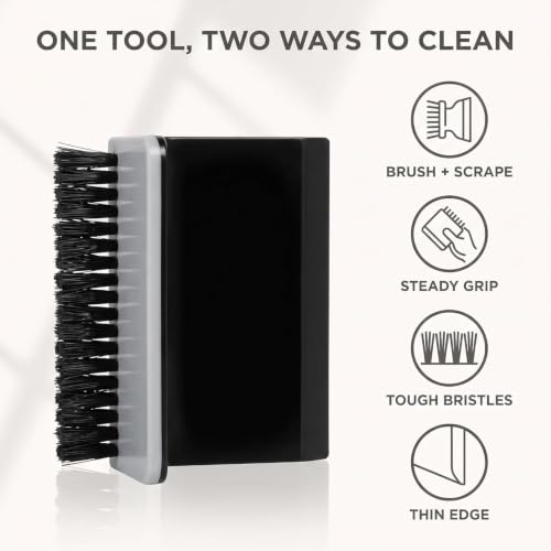 2 Pcs Black Kitchen Sink Squeegee Cleaner Countertop Brush Wiper Vegetable Cleaning Brush Wiper Home Kitchen Tool Accessories Fruit and Vegetable Cleaning Brushes