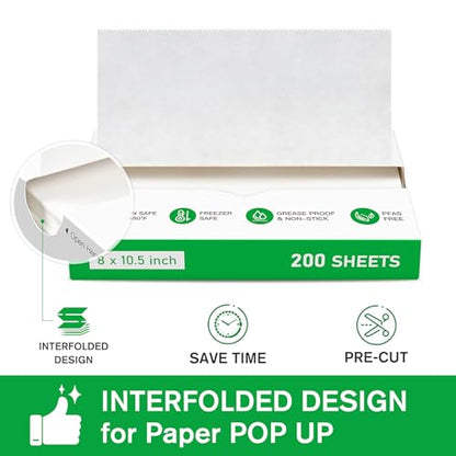 EcoDispose Precut POP UP Deli Paper Sheet, 200 Pack, 8" x 10.5", White - color: White, size: 8“x10.5”