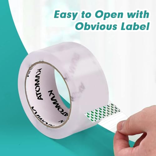 KAMOTA Packing Tape with Dispensers, 18 Rolls 2 Inch Wide Shipping Tape - size: 2"-18 Rolls