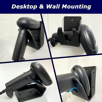 Universal Scanner Holder,Barcode Scanner Holder,Barcode Reader Bracket Wall Mount Fit for Zebra Symbol LS2208 DS2278 LI4278 Most Barcode Scanners, with Screws & Wall Stickers (5pcs-Holder A1) - color: 5pcs-Holder A1