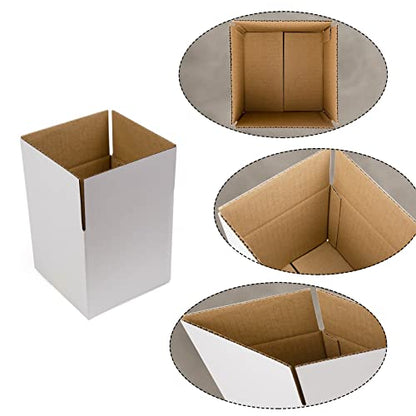 SUNLPH White Shipping Boxes 5x5x5 Inches Small Corrugated Cardboard Boxes, 25 Pack - size: 5 x 5 x 5