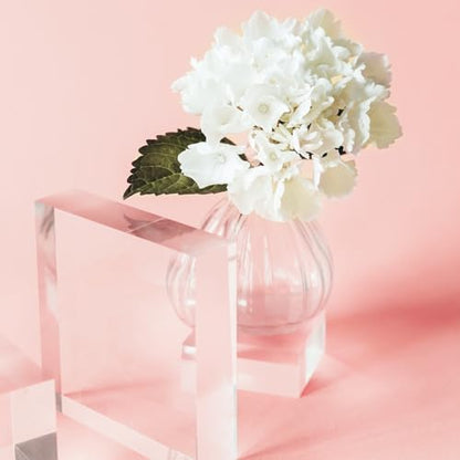 uxcell Acrylic Cylinder Display Blocks, 40 x 40 mm/1.6" x 1.6" Clear Jewelry Display Base Polished Cube Riser Stand Display Holder Base for Bracelet Ring Jewelry Cosmetics Crafts - size: 40 x 40mm