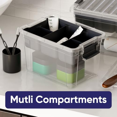 Superio Mini Storage Container Organizing Bin with Removable Tray Deep Plastic Tools, Sewing, Crafts Box, 2.5 Qt. - size: X Mini 2.4 Qt. X Deep