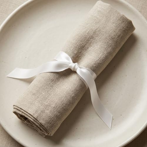 White Ribbon 3/8 Inch 25 Yards, Smooth Continuous Ribbon for DIY Crafts, Gift Wrapping, Back to School, Wedding Bows, Floral Design & Graduation Homecoming Mum Supplies - color: white