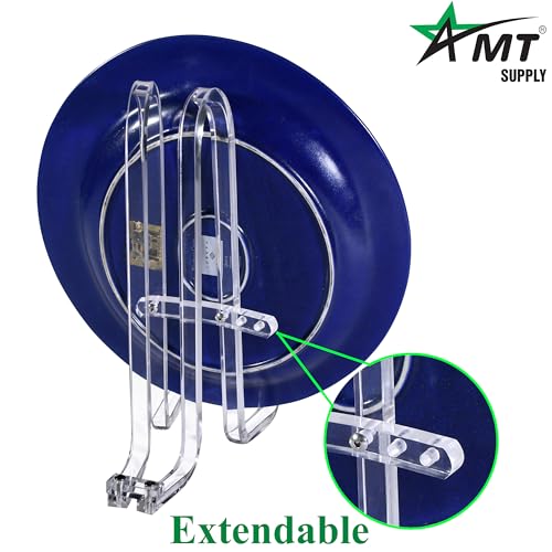 AMT 9 Inch Acrylic Plate Display Stand - Holder Frame, Picture, Decorative Plate, Book, Photo Easel - color: 9 Inch