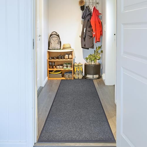uyoyous Front Door Mat 3' X 10' Commercial Door Mats Heavy Duty Carpet Grey - color: Grey