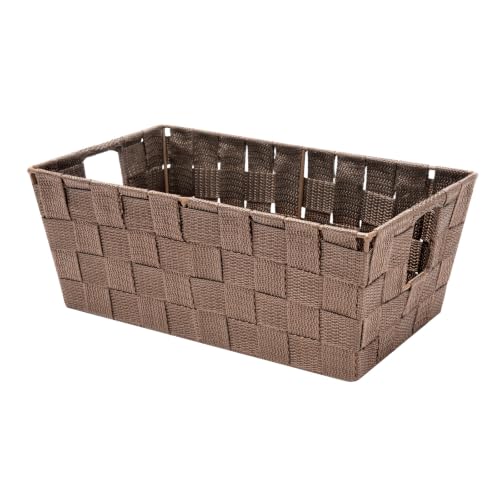 Whitmor 6581-2712-JAVA Woven Strap Small Storage Tote Java - color: Java, size: 11.42 × 6.5 × 4.53 inches
