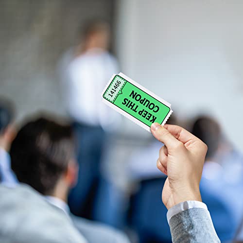 Raffle Tickets Double Roll 8000 Tickets 50/50 Tickets for Events, Entry, Class Reward, Fundraiser & Prizes(Blue, Green, Purple, Red) - color: (Blue+green+purple+red) 8000 Tickets