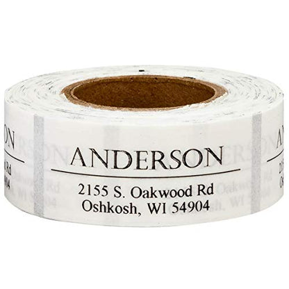 Custom Bold and Centered Address Labels 200, Clear - color: Clear