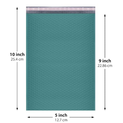 Green Bubble Mailers 5x10, Self Seal Poly Padded Envelopes #00, 250 Pack - color: Green, size: 5"x10" / 250 Pack
